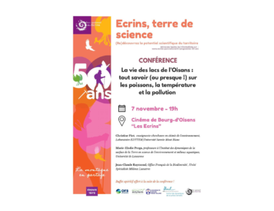 Conférence – La vie des lacs de l’Oisans : tout savoir (ou presque! ) sur les poissons, la température et la pollution