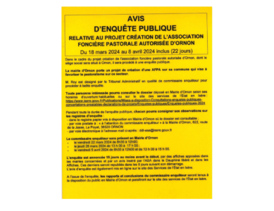 Avis d’enquête publique