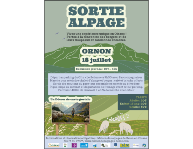 Sortie alpage – Le 18 juillet 2024 de 9h00 à 15h00
