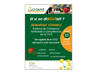 Et si on diSCoTait ? Jeudi 25 juillet de 18h00 à 20h00 – Salle polyvalente – Mairie d’Ornon
