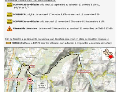 Travaux RD526- Travaux de réfection du pont et du mur de soutènement du Tourot- Mise à jour du 14/10/2025